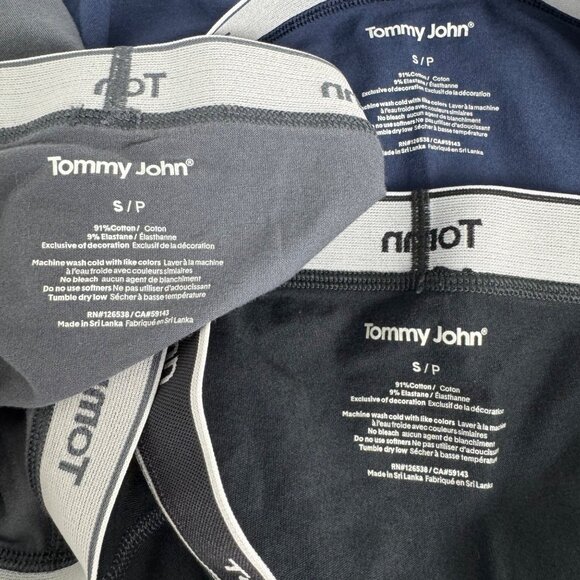 Tommy John NWOT 3 Pack Boxer Briefs Men Small Blue Grey Black Cotton Stretch - Picture 8 of 11
